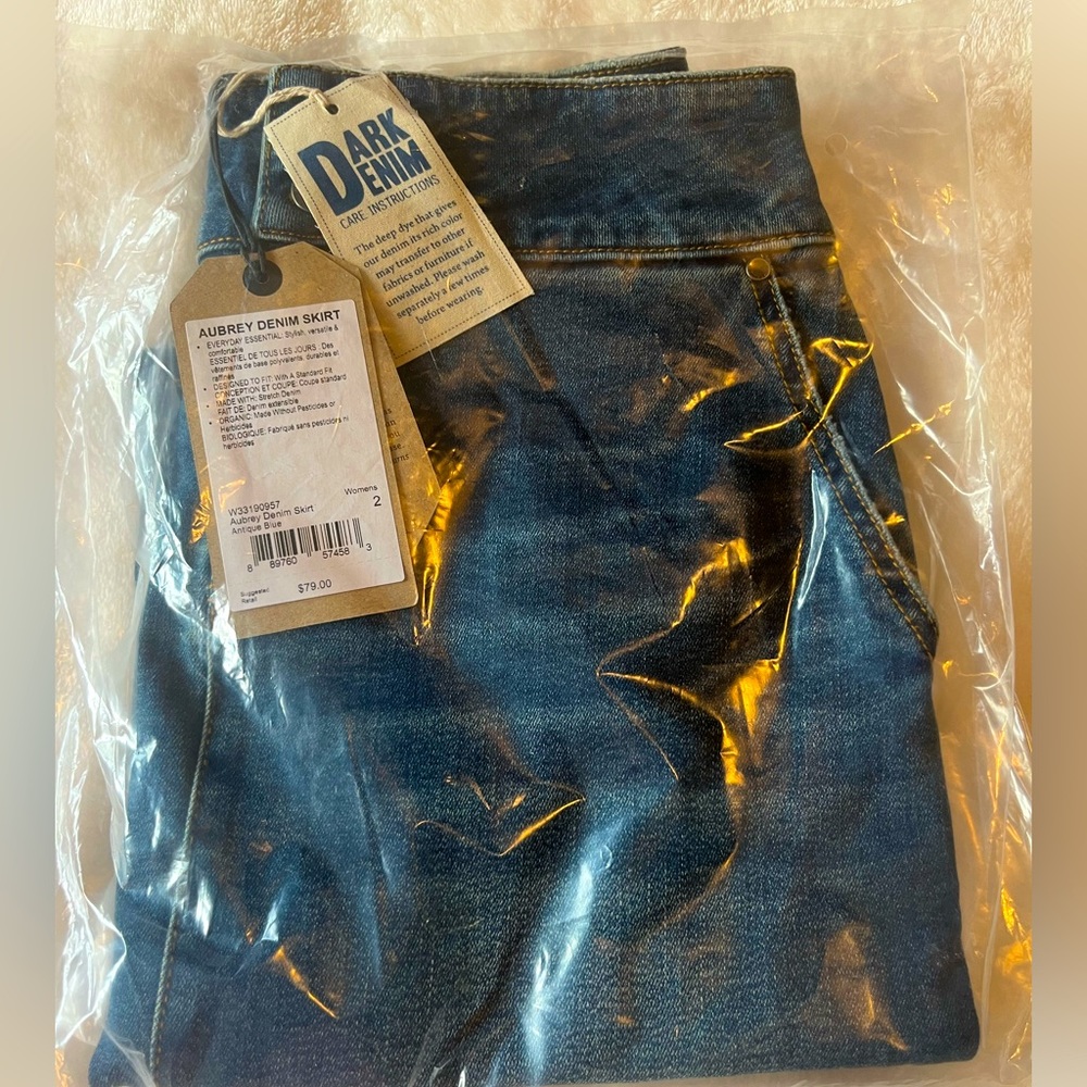 Prana Aubrey Denim Skirt. Size 2. New, never worn.